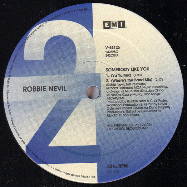 12" Single: Robbie Nevil - Somebody Like You