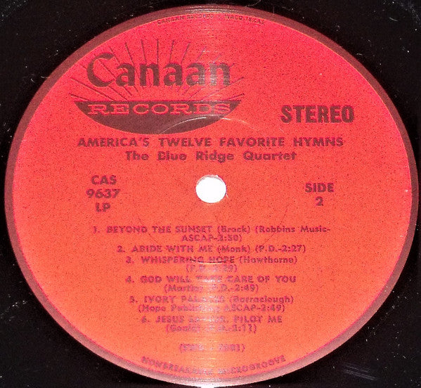 The Blue Ridge Quartet - America's Twelve Favorite Hymns