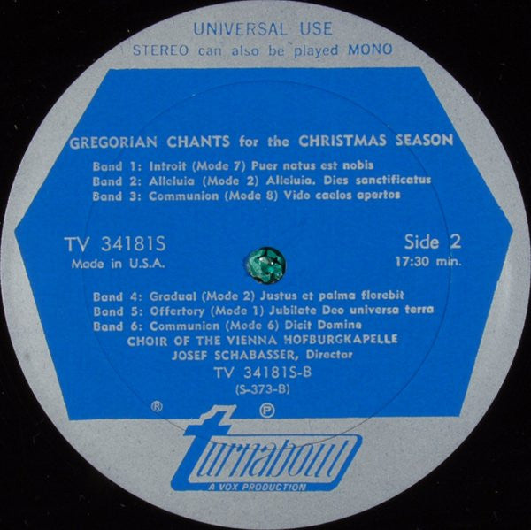 Choralschola Der Wiener Hofburgkapelle, Josef Schabasser - Gregorian Chants For Christmas