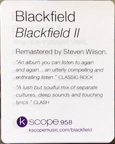 Blackfield II - secondary