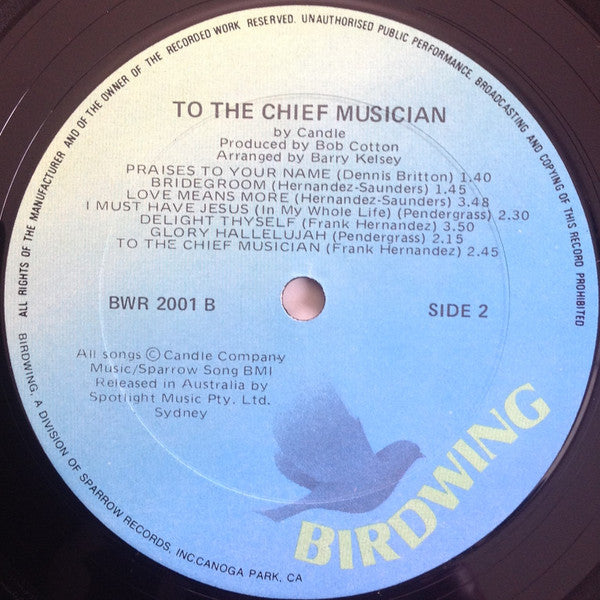 Candle - To The Chief Musician - Songs Of Worship And Praise By Candle