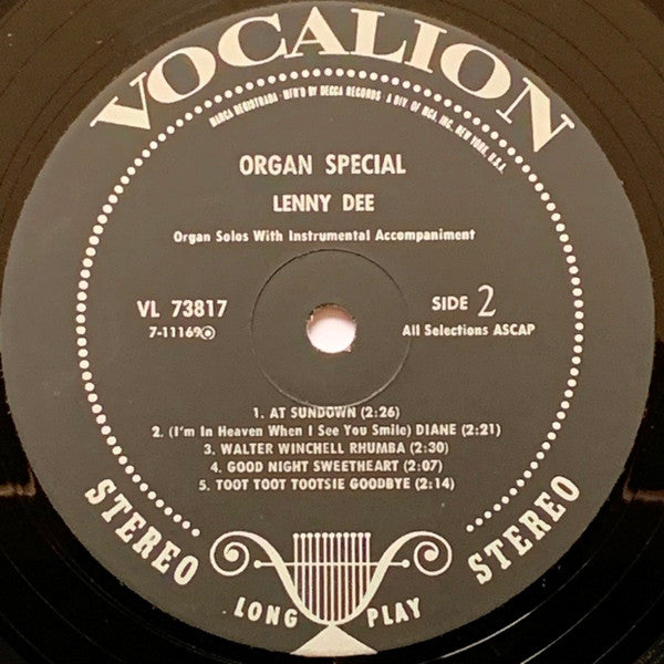 Lenny Dee - Organ Special (Organ Solos With Instrumental Accompaniment)