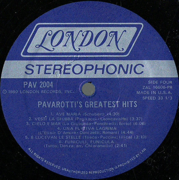 Pavarotti's Greatest Hits - secondary