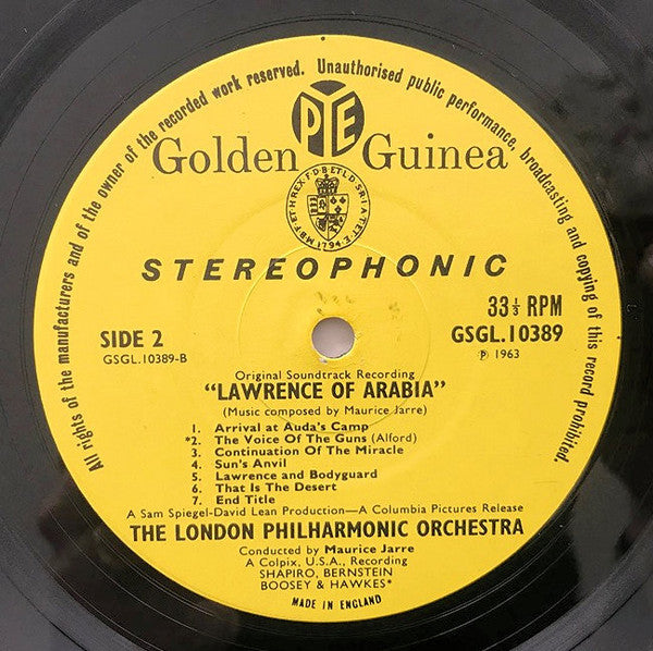 Maurice Jarre, London Philharmonic Orchestra - Lawrence Of Arabia—Original Soundtrack Recording