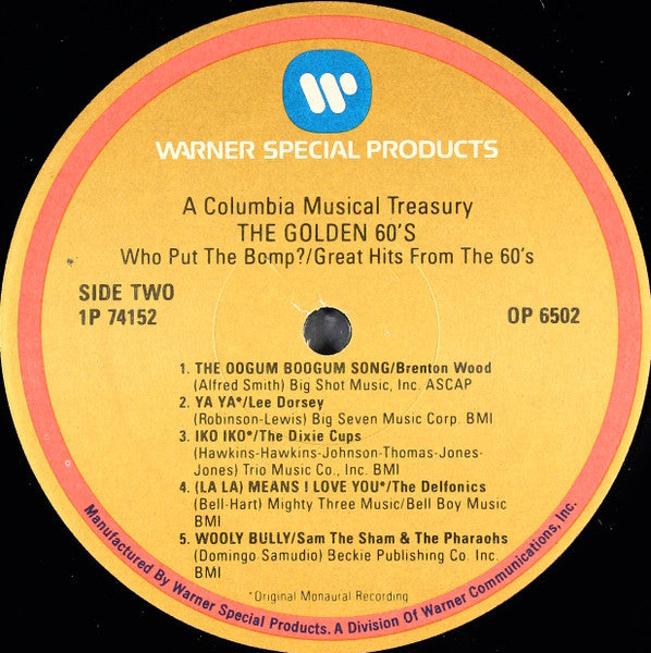 Great Hits From The 60's / Who Put The Bomp...? - secondary