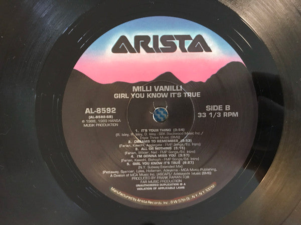 Milli Vanilli - Girl You Know It's True