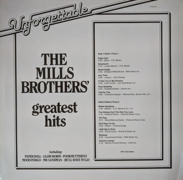 The Mills Brothers - The Mills Brothers' Greatest Hits