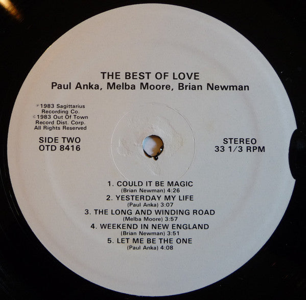 Paul Anka, Melba Moore, Brian Newman - The Best Of Love