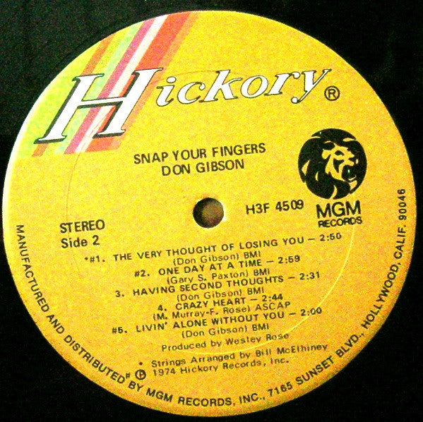 Don Gibson - Snap Your Fingers