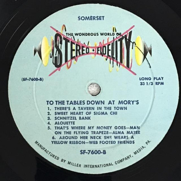 To The Tables Down At Mory's - secondary