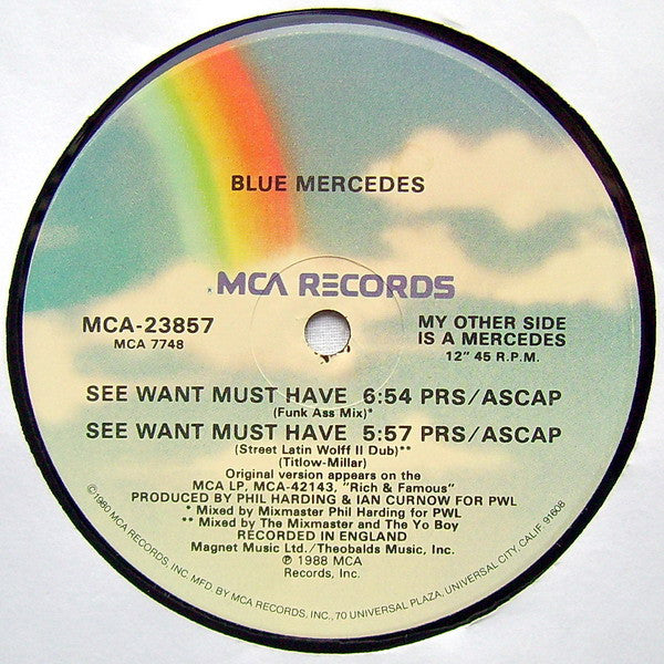 12" Single: Blue Mercedes - See Want Must Have