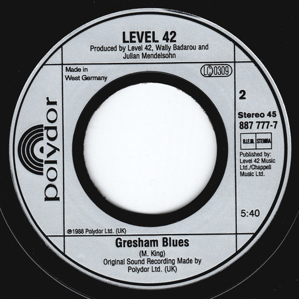 7" Single: Level 42 - Heaven In My Hands