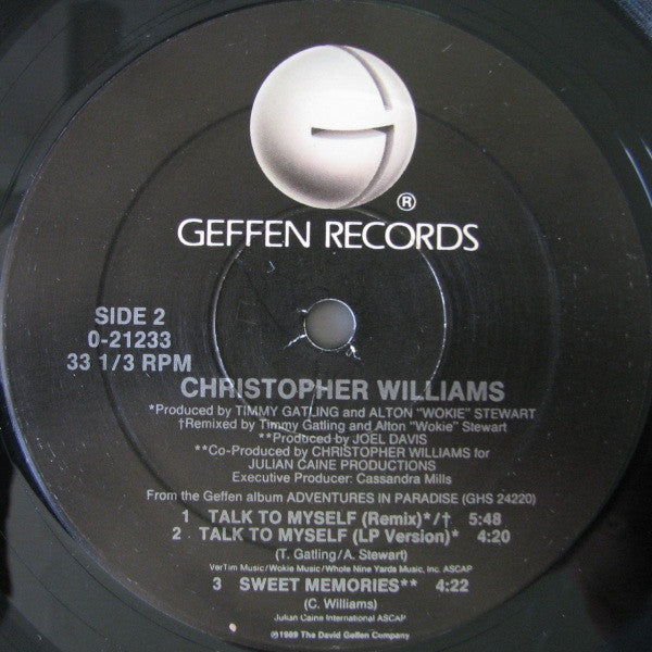 12" Single: Christopher Williams - Talk To Myself