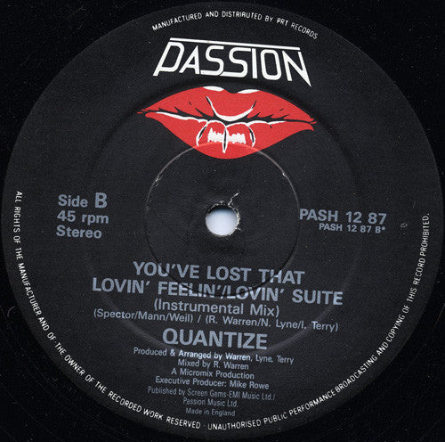 12" Single: Quantize - You've Lost That Lovin' Feeling