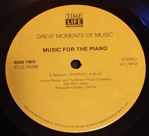 Arthur Fiedler, The Boston Pops Orchestra - Music For The Piano, Great Moments Of Music, Volume 8