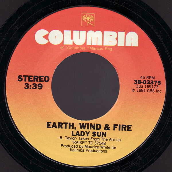 7" Single: Earth, Wind & Fire - Fall In Love With Me / Lady Sun