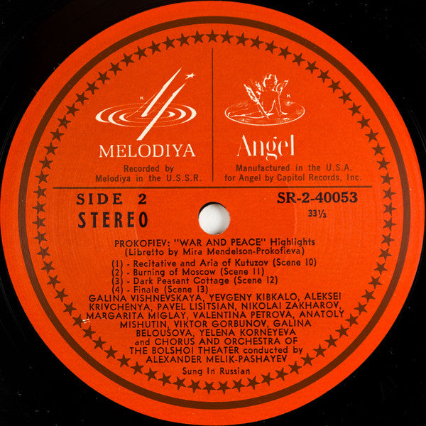 Sergei Prokofiev, Chorus Of The Bolshoi Theatre, Bolshoi Theatre Orchestra, Alexander Melik-Pashayev - War And Peace - Highlights