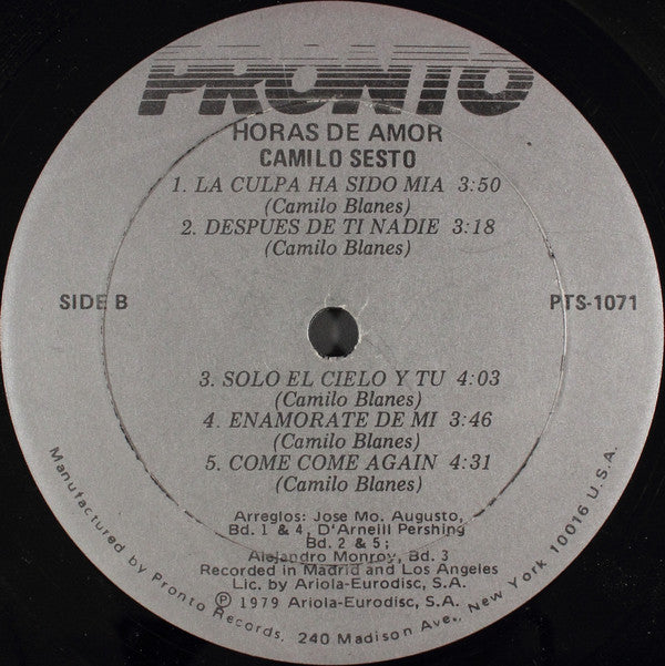 Camilo Sesto - Horas De Amor