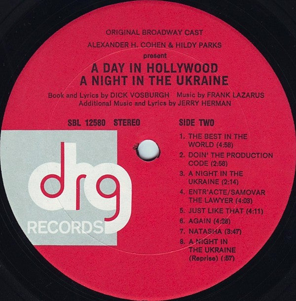 Dick Vosburgh, Frank Lazarus - A Day In Hollywood / A Night In The Ukraine (Original Broadway Cast)