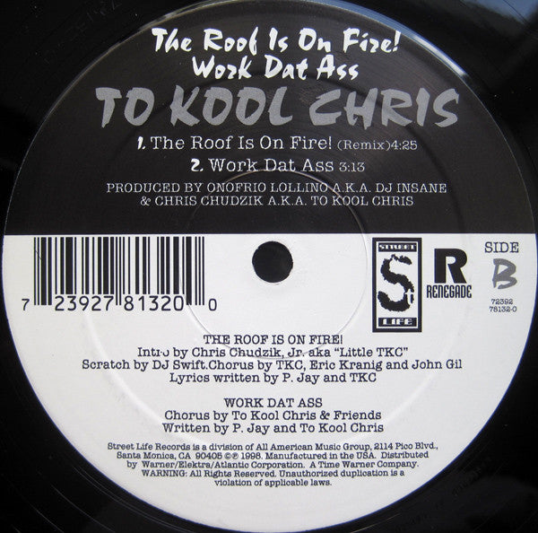 12" Single: To Kool Chris - It's Time 2 Party