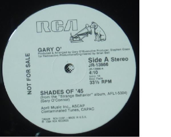 12" Single: Gary O'Connor - Shades Of '45 (Edited Version)