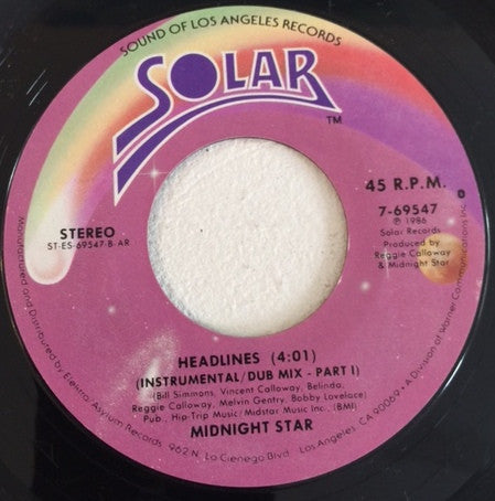 7" Single: Midnight Star - Headlines