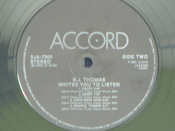 B.J. Thomas - B.J. Thomas Invites You To Listen