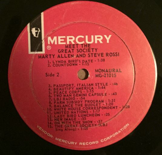 Marty Allen, Steve Rossi - Meet The Great Society