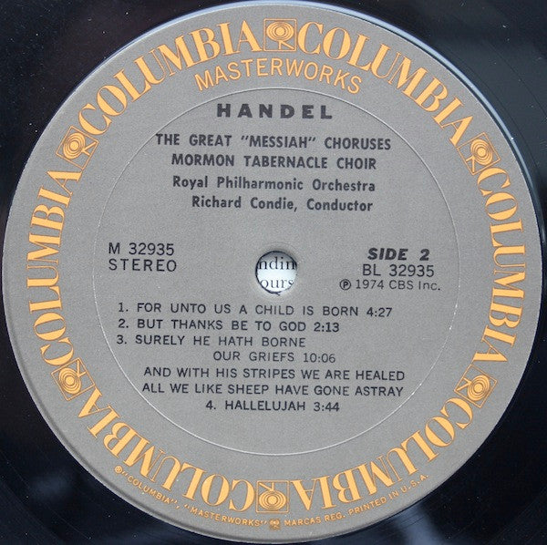 Georg Friedrich Händel, Mormon Tabernacle Choir - The Great "Messiah" Choruses