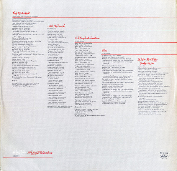 Helen Reddy - We'll Sing In The Sunshine