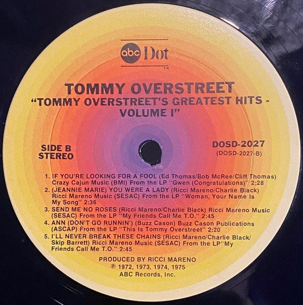 Tommy Overstreet - Greatest Hits Vol. One