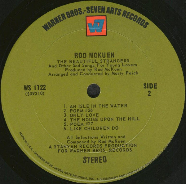 Rod McKuen - Rod McKuen Sings The Beautiful Strangers & Other Sad Songs For Young Lovers