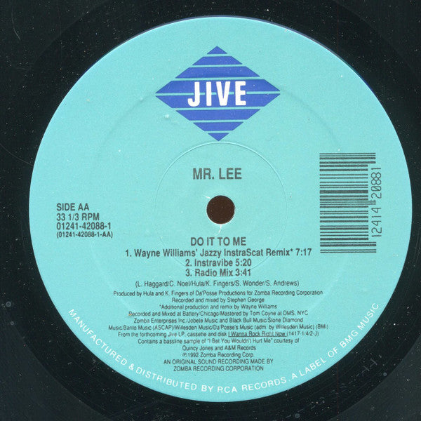 12" Single: Mr. Lee - Do It To Me