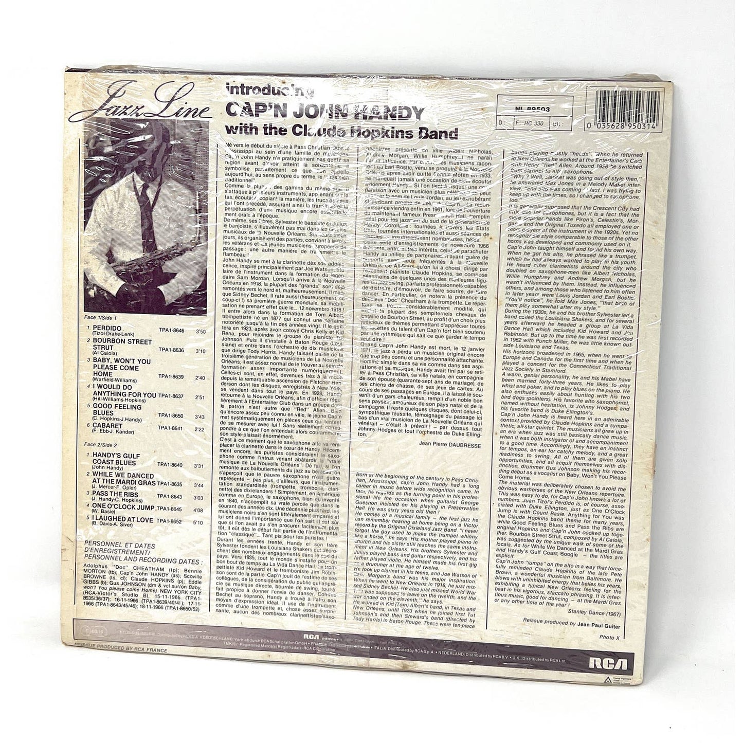 Cap’n John Handy With The Claude Hopkins Band - Self Titled