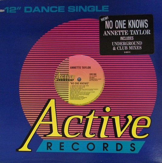 12": Annette Taylor - No One Knows