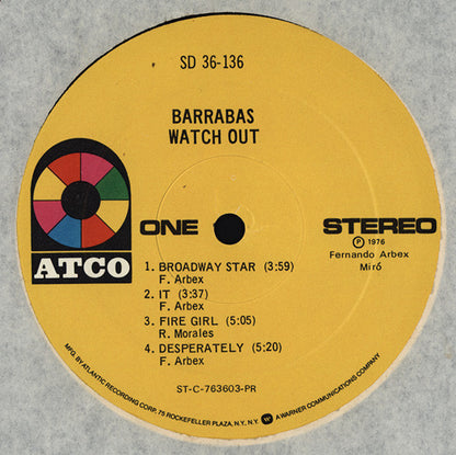 Barrabas - Watch Out