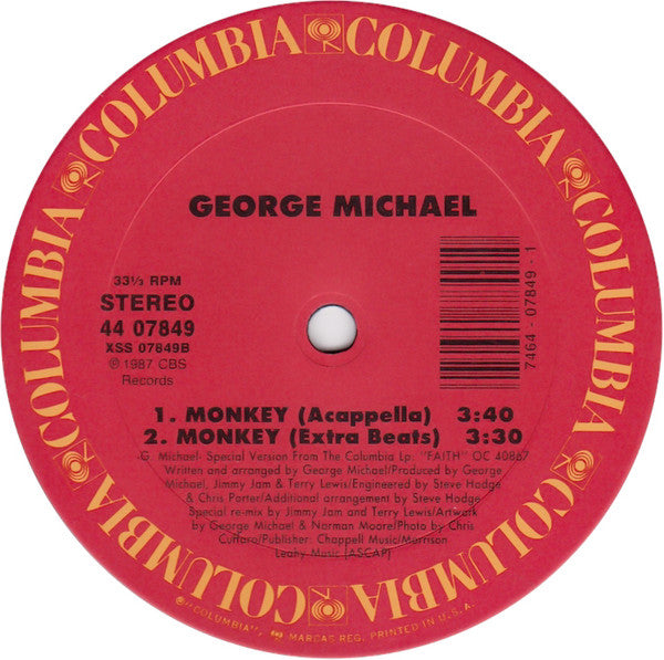 12" Single: George Michael - Monkey