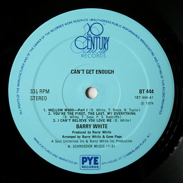 Can't Get Enough - secondary
