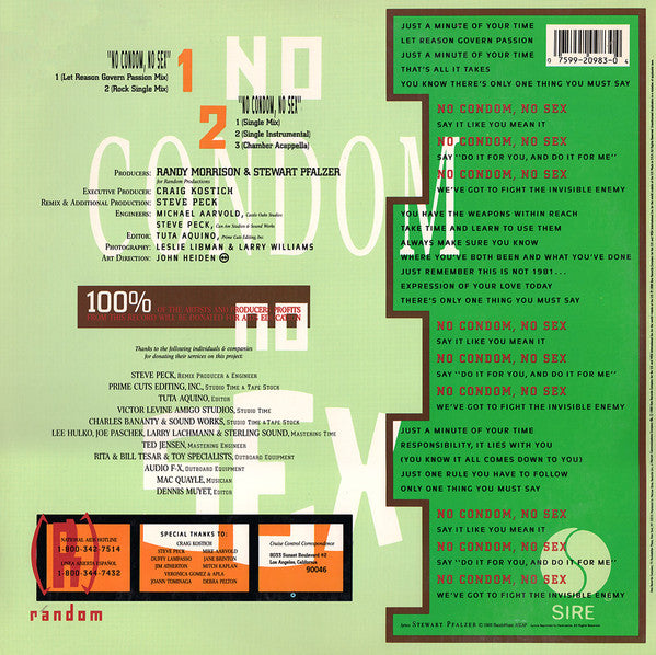 No Condom, No Sex - secondary