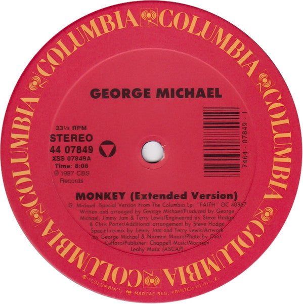 12" Single: George Michael - Monkey