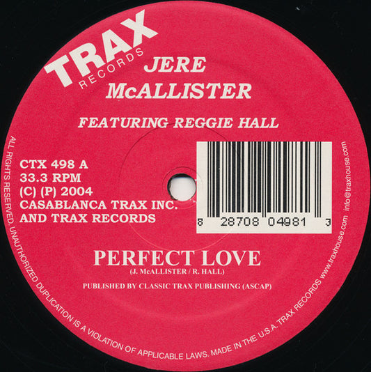 12": Jere McAllister, Reggie Hall - Perfect Love