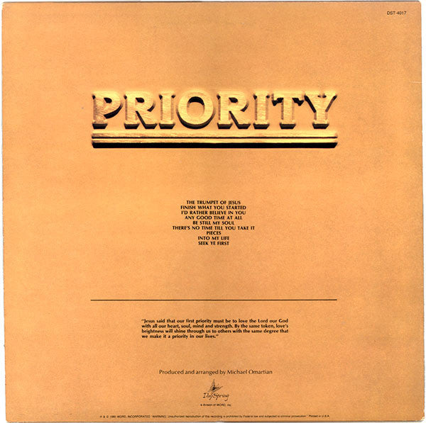 Priority - secondary
