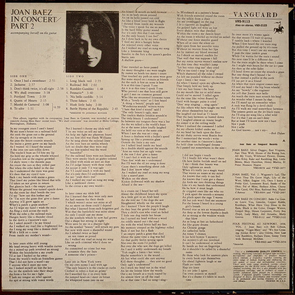 Joan Baez - In Concert Part 2