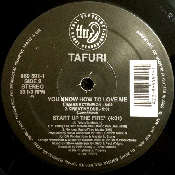 You Know How To Love Me / Start Up The Fire - secondary