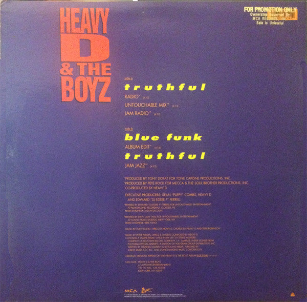 12" Single: Heavy D. & The Boyz - Truthful