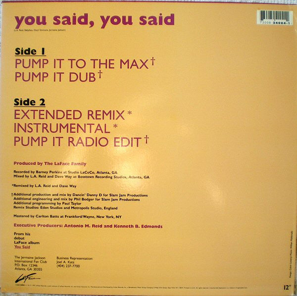 You Said, You Said - secondary