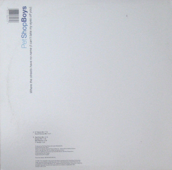 Pet Shop Boys - Where The Streets Have No Name (I Can't Take My Eyes Off You)