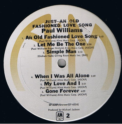 Paul Williams - Just An Old Fashioned Love Song