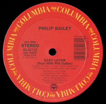 Easy Lover (Extended Dance Remix) b/w Woman - secondary