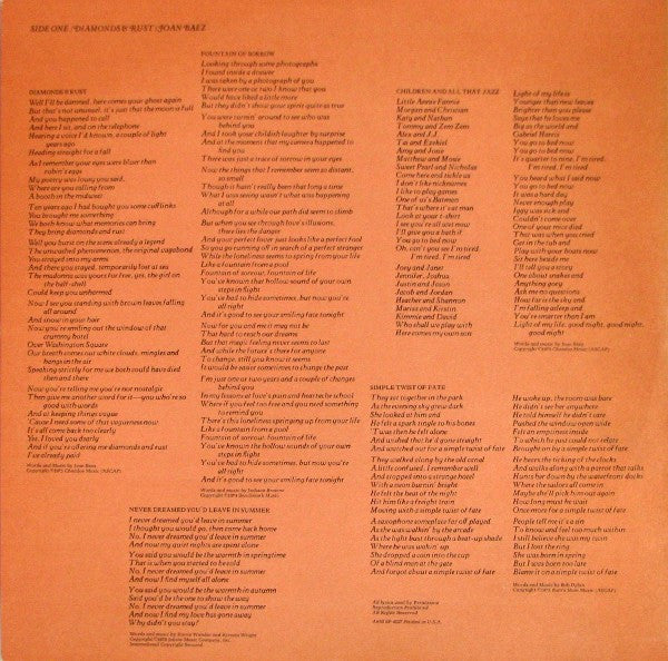 Diamonds & Rust - secondary